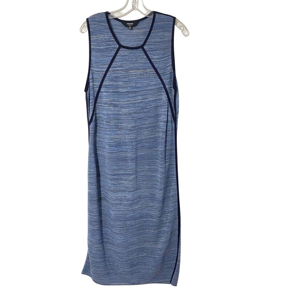 Misook dress XL Dress Vintage Blue Black space dye acrylic lightweight sweater